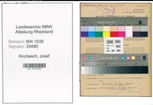 Entnazifizierung Josef Kirchesch , geb. 23.11.1909 (Kaufmann)