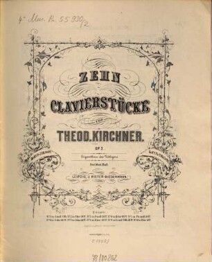 Zehn Clavierstücke : op. 2, 2. Nr. 6-10. - 15 S.