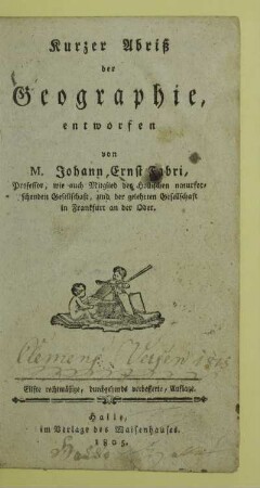 Kurzer Abriß der Geographie