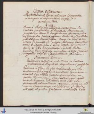 Caput Octavum.