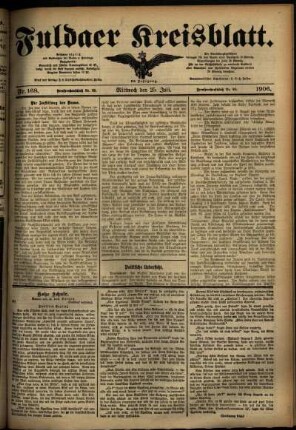Ausgabe vom Mittwoch, den 25. Juli 1906.