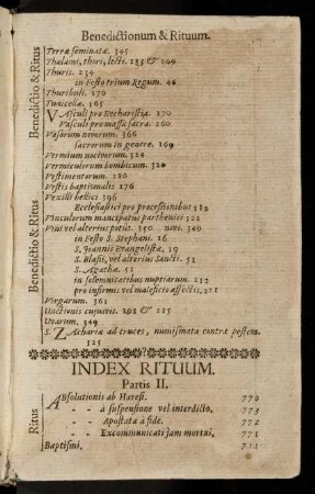 Index Rituum Partis II