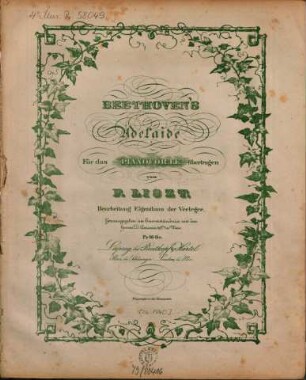 Beethoven's Adelaide : für d. Pianoforte übertr.