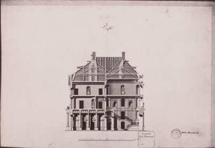 Landhaus, Querschnitt : Dresden, Landhaus, Querschnitt, um 1765