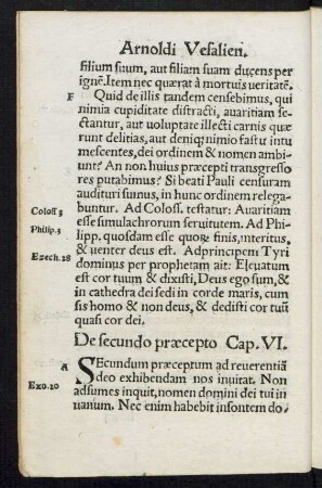 De secundo praecepto Cap. VI.