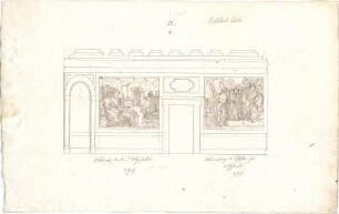 Klenze, Leo von; München; Residenz, Festsaalbau - Vestibül - Wandgemälde (Ansichten)
