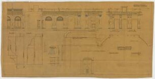 Thiersch, Friedrich von; Wiesbaden; Kurhaus - Wandelhalle (Schnitt, Details)