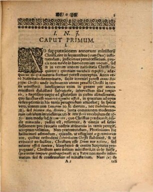 Discursus Historico-Theologicus De Annis Ministerii Christi