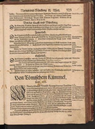 Von Römischem Kümmel, Cap. CXIX
