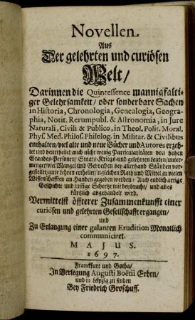Majus, 1697.