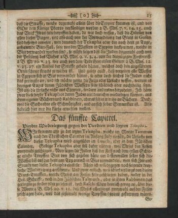 Das fünffte Capittel. Vierdte Wiederlegung gegen der Vierdten und letzten Tekupha