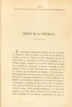 Orígen de la Provincia