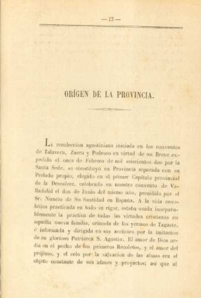 Orígen de la Provincia