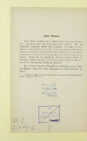 Zum Voraus