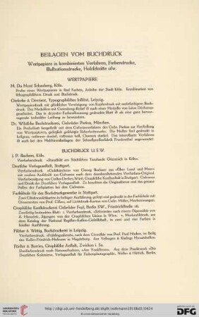 Beilagen vom Buchdruck
