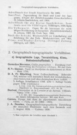 2. Geographisch-topographische Verhältnisse.