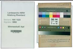 Entnazifizierung Karl Wimmershoff , geb. 04.03.1904 (Schlosser)