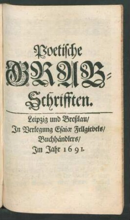 Poetische Grab-Schrifften.