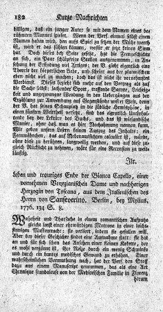 Leben und trauriges Ende der Bianca Capello.