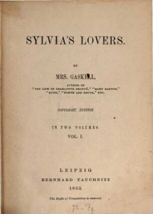 Sylvia's lovers, 1