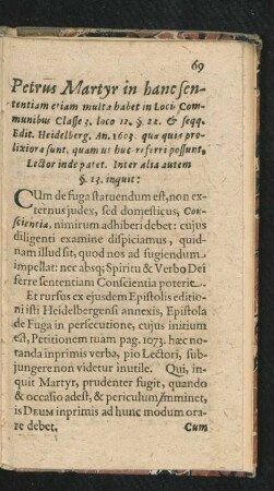 Petrus Martyr in hanc sententiam etiam multa habet in Locii Communibus ...