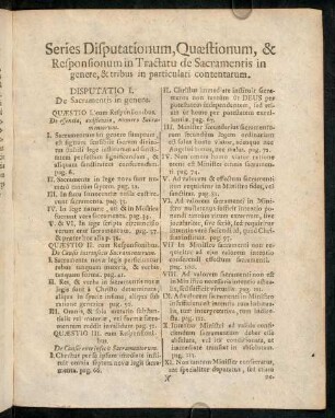 Series Disputationum, Quaestionum,...