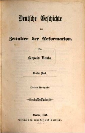 Deutsche Geschichte im Zeitalter der Reformation. 4
