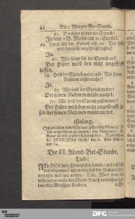 Die III. Abend-Bet-Stunde.
