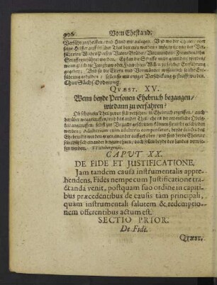 Caput XX. De Fide Et Iustificatione.