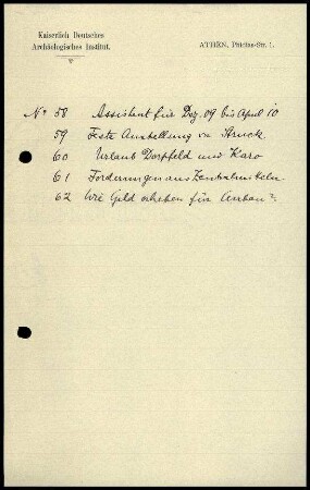 Bericht an das General-Sekretariat