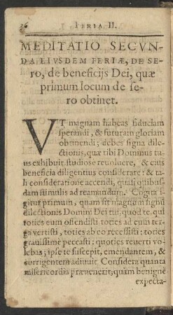 Meditatio Secunda Eiusdem Feriae ...