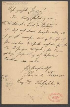 Brief an B. Schott's Söhne : 18.11.1902