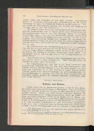 Zweiter Abschnitt. Kolonie und Heimat.