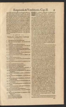 Caput II. Verbo, De venda, id est, Venditionis