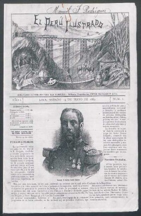 [Retrato de] General D. Andrés Avelino Cáceres.