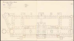 Kriminalgericht und Untersuchungsgefängnis, Berlin-Moabit Erweiterungsbau Kriminalgericht: Erweiterungsbau Kriminalgericht: Grundriss Dachgeschoss 1:150