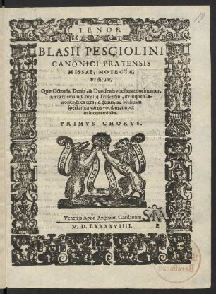 Primus Chorus. Tenor