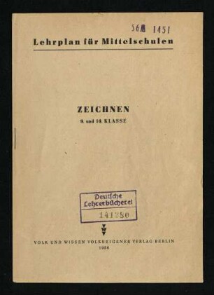1956: Zeichnen : 9. und 10 . Klasse