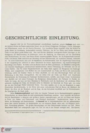 Geschichtliche Einleitung