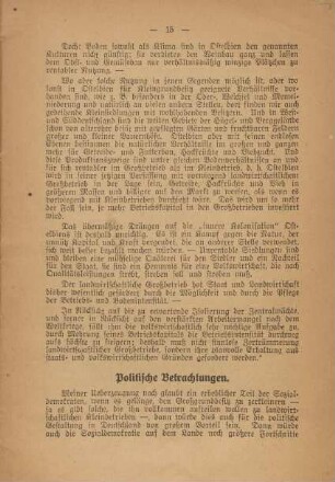 Politische Betrachtungen