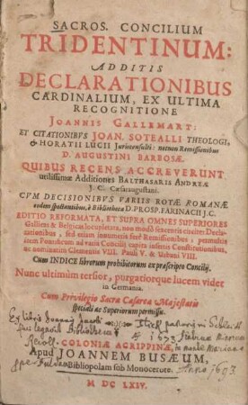 Sacros. Concilium Tridentinum
