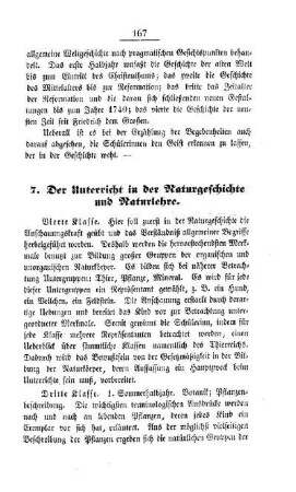 Der Unterricht in der Naturgeschichte und Naturlehre