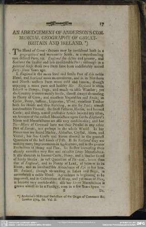 An Abridgement Of Anderson's Commercial Geography Of Great-Britain And Ireland
