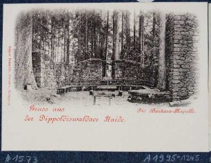 Die Ruine der St. Barbarakapelle in der Dippoldiswalder Heide