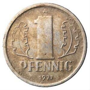Fundmünze, Pfennig, 1977