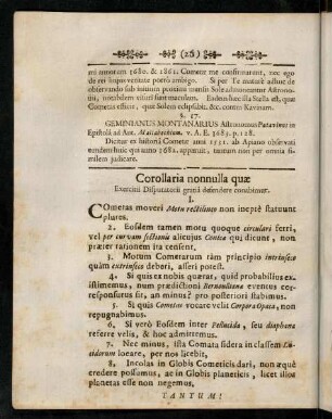 26-26, Corollaria