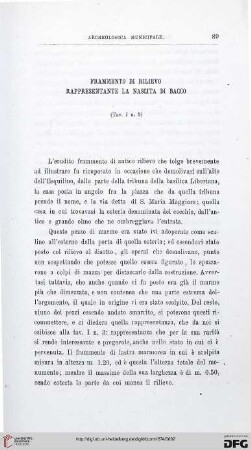 2: Frammento di rilievo rappresentante la nascita di Bacco