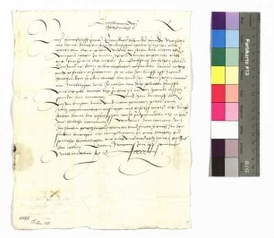 Kraft von Hohenlohe an Abt Johann zu Amorbach wegen Criesbach.