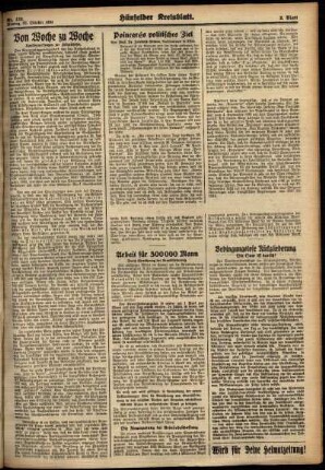 Zweite Ausgabe vom Montag, den 22. Oktober 1934.