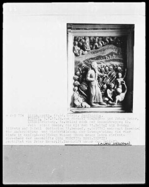 Zehntes und elftes Relief nach der Kanzeltreppe, Hesekiel weissagt die Auferstehung der Totengebeine
